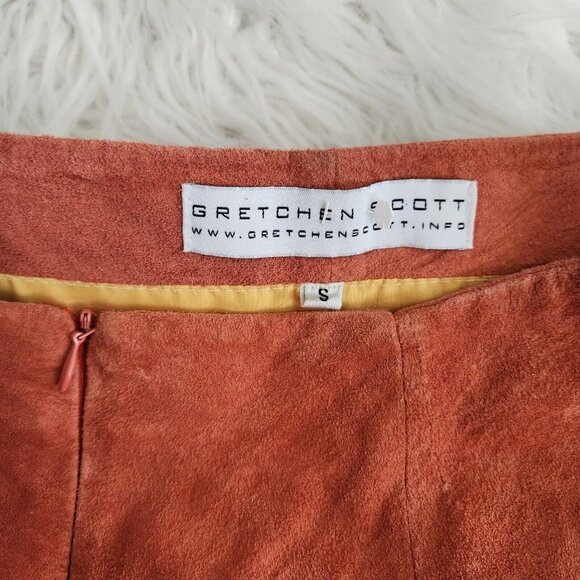 Gretchen Scott Leather Skirt‎ Women Sz Small Washable Suede Straight Pencil - Picture 5 of 15